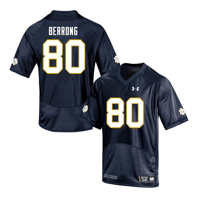 Men #80 Cane Berrong Notre Dame Fighting Irish College Football Jerseys Sale-Navy - Click Image to Close
